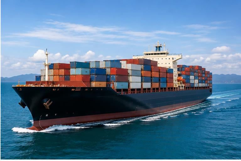 Ocean freight container vessel